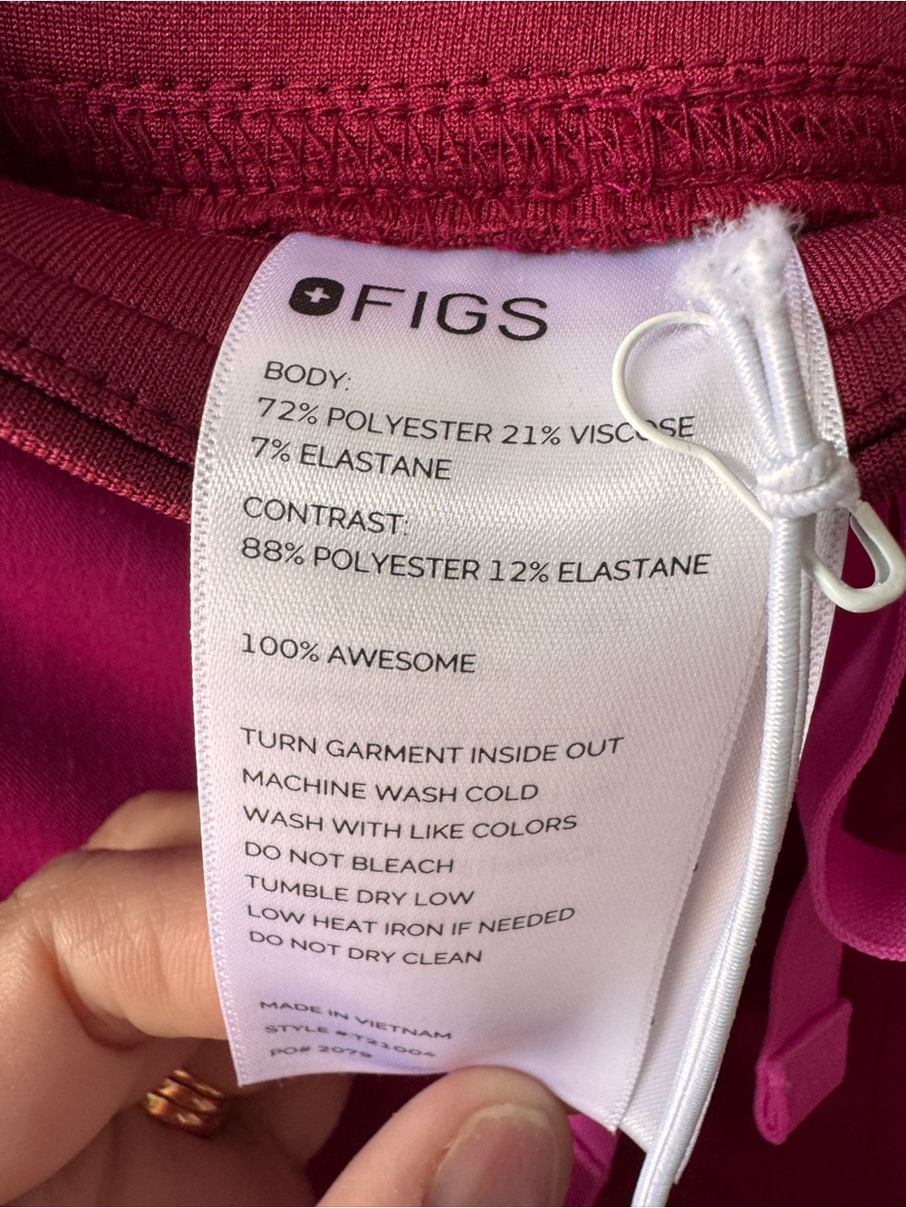 Figs Women's Hot Pink Scrubs. NEW. XL - Picture 12 of 16